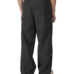 Plaid&Plain Men's Hip Hop Baggy Jeans Casual Wide Leg Y2k Skateboard Vintage Denim Pants Streetwear