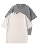 JMIERR 2 Pack Oversized T Shirts for Men Women Vintage Wash 100% Cotton Crewneck Heavyweight Tee Tops - Image 3