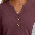 AUTOMET Women's Long Sleeve Shirts 2025 Fall Fashion Dressy Casual Tops Trendy Henley Blouses Cute Work Outfits Clothes