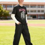 Plaid&Plain Men's Hip Hop Baggy Jeans Casual Wide Leg Y2k Skateboard Vintage Denim Pants Streetwear