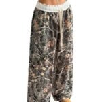 SOLY HUX Women's Camo Pants Wide Leg Baggy Sweatpants Elastic Waist Drawstring Loose Pants Trendy Y2K Drawstring Trousers
