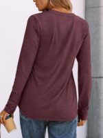 AUTOMET Women's Long Sleeve Shirts 2025 Fall Fashion Dressy Casual Tops Trendy Henley Blouses Cute Work Outfits Clothes - Image 2