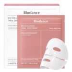 BIODANCE Bio-Collagen Real Deep Mask, Hydrating Overnight Hydrogel Mask, Pore Minimizing, Elasticity, Plumping Improvement, Korean Skin Care, Valentines Day Gifts for Her | 1.19oz(34g) x 4ea