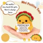 Positive Crochet Taco Birthday Gifts for Women Men Valentines Decor Basket Gift Son Mom Dad Daughter Sister Friend Coworkers Self Care Gifts Emotional Inspirational Support Christmas Stocking Stuffers - Image 5