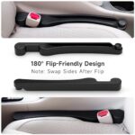 Car Seat Gap Filler Set of 2, Soft Foam Multifunctional Seat Side Gap Filler with Organizer & Hook Function, 3in1 Gap Stopper Universal Fit Car SUV Truck Fill The Gap Between Seat & Console - Image 7