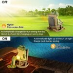 Miniature Frog Garden Statue Gifts Valentines Day Decorations Fairy Garden Accessories Outdoor Lights Solar Garden Frog Decor Art Housewarming Gift for Patio,Yard,Lawn Ornament,3.89"x2.36"x3.93 - Image 3