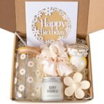 JTEWB Birthday Gifts For Women, Teen Girl, Her, Happy Birthday Gift Box For Girl, Women, Sister, Daughter, Friends, Cute Daisy Aesthetic Glass Cups Gift Set 7pcs
