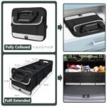 Trunk Organizer for Car, 95L Large Capacity Storage with Non-Slip Bottom Strips and 2 Retractable Straps, Cargo Organizer for Suv, Truck, Sedan, Waterproof Portable Car Organizers for Women Men - Image 5