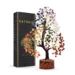 YATSKIA Chakra Crystal Tree - Handmade Healing Crystal Trees with 7 Chakra Stones | Tree of Life for Meditation | Feng Shui | Birthday Gift for Woman | Gifts for Women | Home Decor | Office Decor