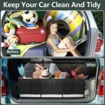 Trunk Organizer for Car, 95L Large Capacity Storage with Non-Slip Bottom Strips and 2 Retractable Straps, Cargo Organizer for Suv, Truck, Sedan, Waterproof Portable Car Organizers for Women Men - Image 4