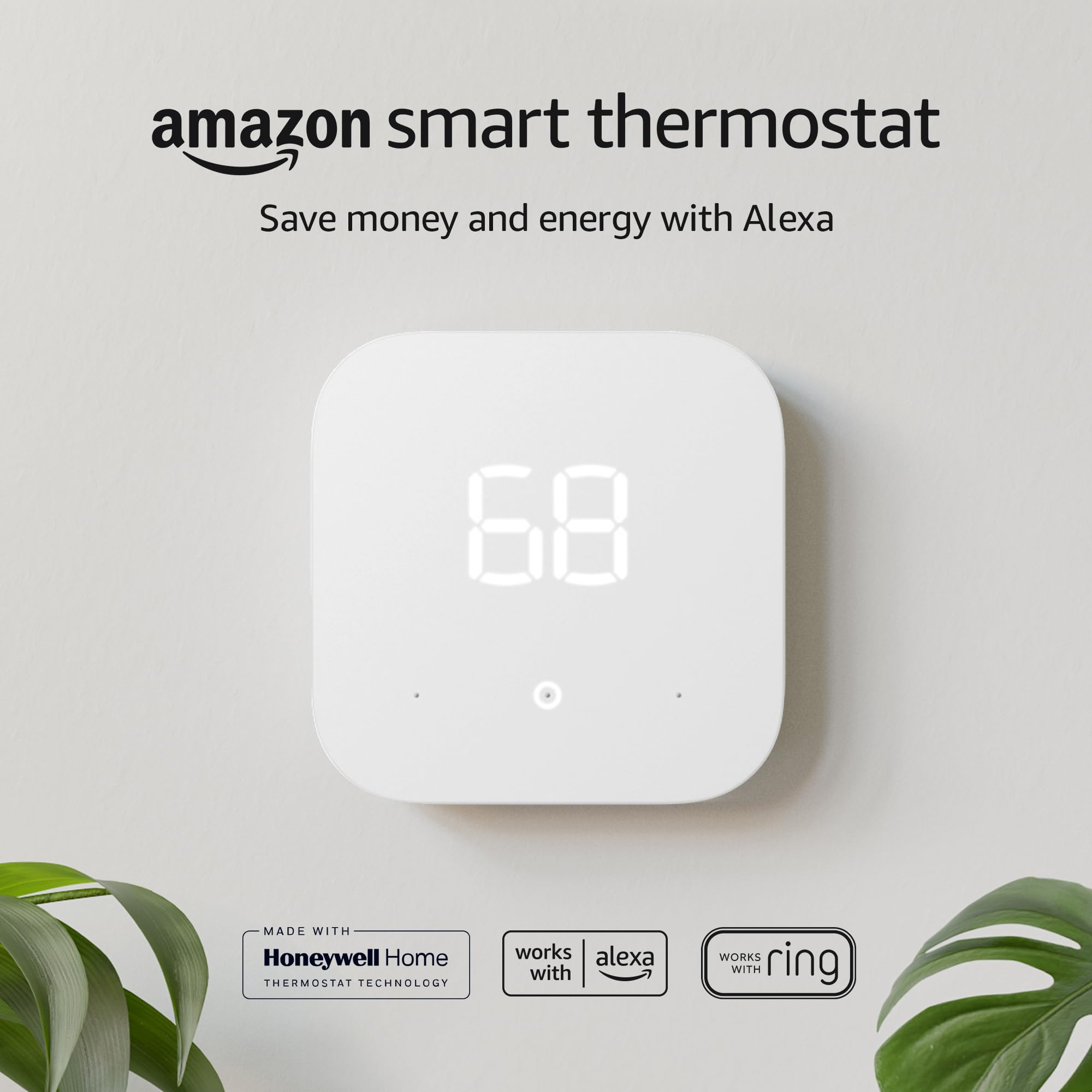 1 Pack Thermostat only Thermostat only-01 Smart Thermostat – Save money and energy - Works with Alexa and Ring - C-wire required - Image 1