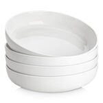 MALACASA Plates and Bowls Sets, 12 Pieces Modern Porcelain Dinnerware Set for 4 White Kitchen Dinner Dining Ware Set wtih Black Rim Ceramic Dishware Dishes Microwave and Dishwasher Safe, Series LUNA - Image 10