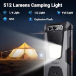 FOSSIBOT F106Pro Rugged Smartphone Unlocked,12000mAh Rugged Phone, 15GB+256GB, Android 14, 6.58" Display 48+16+20MP Night Vision Camera 110db Big Speaker 512LM Camp Light Cellphones, 4G Dual SIM/NFC - Image 4
