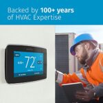 Emerson Sensi Touch Wi-Fi Smart Thermostat with Touchscreen Color Display, Works with Alexa, Energy Star Certified, C-wire Required, ST75 Black 5.625" x 3.4" x 1.17" - Image 2