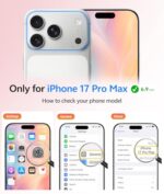 FNTCASE for iPhone 17 Pro-Max Case: [Compatible with Magsafe] Translucent Matte Cases with [Full Camera Protection] [Screen Protector] Military Grade Shockproof Protective Phone Cover - Light Pink - Image 3