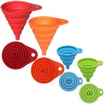 KongNai Kitchen Funnel Set 4 Pack, Small and Large, Kitchen Gadgets Accessories Foldable Silicone Collapsible Funnels for Filling Water Bottle Liquid Transfer Food Grade - Image 3