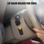 1 Pack Upright Car Chapstick Holder, Bling Insulating Lip Balm Holder,Rhinestone Car Accessories for Women Interior,Suitable for Most Vehicles.(Black) - Image 3