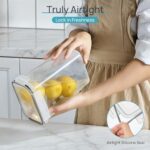 Airtight Food Storage Containers with Lids, Vtopmart 24 pcs Plastic Kitchen and Pantry Organization Canisters for Cereal, Dry Food, Flour and Sugar, BPA Free, Includes 24 Labels，Black - Image 2