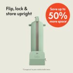 bella Flip-n-Store Waffle Maker with EverGood™ Ceramic Nonstick Coating, Fits-anywhere™ Kitchenware, Power Indicator Light, Cool Touch Handle & Cord Wrap, 7” Wide & 1" Deep Plates, 1000 Watt, Seaglass - Image 2