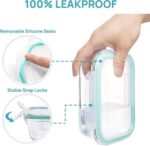 Vtopmart 8 Pack Glass Food Storage Containers with Airtight Lids, Glass Meal Prep Containers, Lunch Office Meal for Microwave, Oven, Freezer and Dishwasher, BPA Free - Image 2