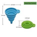 KongNai Kitchen Funnel Set 4 Pack, Small and Large, Kitchen Gadgets Accessories Foldable Silicone Collapsible Funnels for Filling Water Bottle Liquid Transfer Food Grade - Image 2