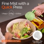 YARRAMATE 16oz/470ml Glass Olive Oil Sprayer for Cooking with Stickers, 2 in 1 Oil Dispenser for Kitchen Gadgets, Food Grade Premium Spray Bottle with Portion Control for Salad, Frying, BBQ (Green) - Image 6