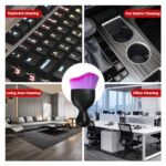 Ziciner Car Detailing Brush, Curved Soft Bristles Auto Removal Dust Collectors, Universal Vehicle Dashboard, Air Conditioner Vents etc Interior Cleaning Tool Accessories (Double Purple) - Image 5