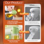 YARRAMATE 16oz/470ml Glass Olive Oil Sprayer for Cooking with Stickers, 2 in 1 Oil Dispenser for Kitchen Gadgets, Food Grade Premium Spray Bottle with Portion Control for Salad, Frying, BBQ (Green) - Image 4