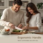 Astercook Knife Set, 13 Pieces Kitchen Knives Set with Healthy Anti-Rust Coating, Dishwasher Safe, Stainless Steel Chef Knife Sets with 6 Blade Guards, Perfect Holiday Gifts for Kitchen - Image 7