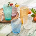 Santa Fe Clear Set of 6 Premium Acrylic Ice Tea Glass 22 oz – Unbreakable Drinkware with Textured Bubble Design, Shatterproof Tumblers for Indoor & Outdoor Use - Image 4