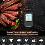 Govee Bluetooth Meat Thermometer, Wireless Meat Thermometer for Smoker Oven, Digital Grill Thermometer with 2 Probes, Timer Mode, Smart LCD Backlight BBQ Thermometer for Cooking Turkey Fish Beef