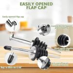 17oz Olive Oil Dispenser Bottle, 500ml Oil & Vinegar Cruet with 2 Stainless Steel Pourers, 2 Labels,1 Brush and 1 Funnel for Kitchen - Image 3