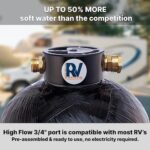 Essential RV Water Softener Portable 16,000 Grain w Custom Hose, Long Lasting for RVers Vanlife, 3/4" Fittings, Softens Hard Water When Traveling or Mobile Spot Reducing Car Washing - Image 4
