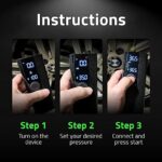 Airmoto Tire Inflator Portable Air Compressor - Air Pump for Car Tires with Digital Pressure Gauge, LED Light and Auto Shut-Off Function - Cordless Pump for Car, Motorcycle, Bicycle, Ball - Image 6